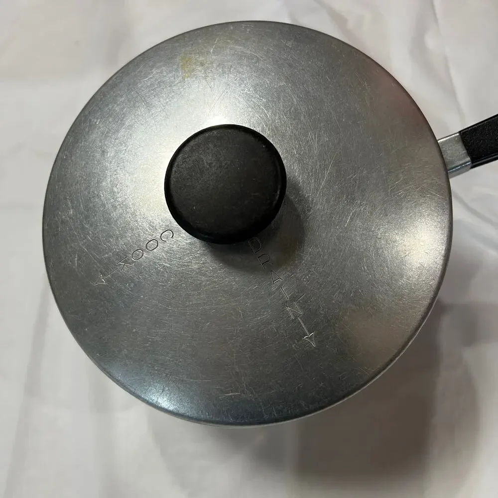 Regal Ware Aluminum Cooking Pot Lid Strainer Vintage American Cookware Classic